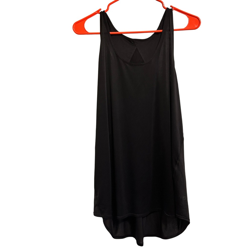 Lululemon‎ Tank Top Black Crossover Tulip Back Yoga Activewear Large